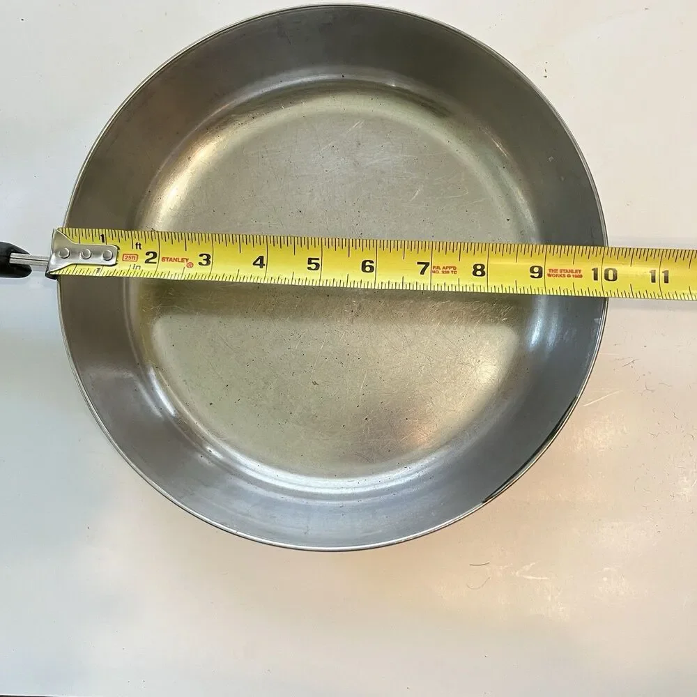 Vintage Revere Ware Copper Bottom 10 Inch Skillet No Lid